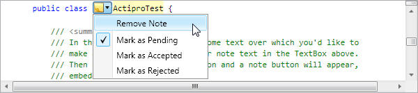 Embed custom UI elements anywhere in the editor surface.