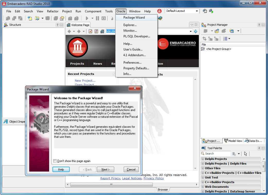 Screenshot of Direct Oracle Access
