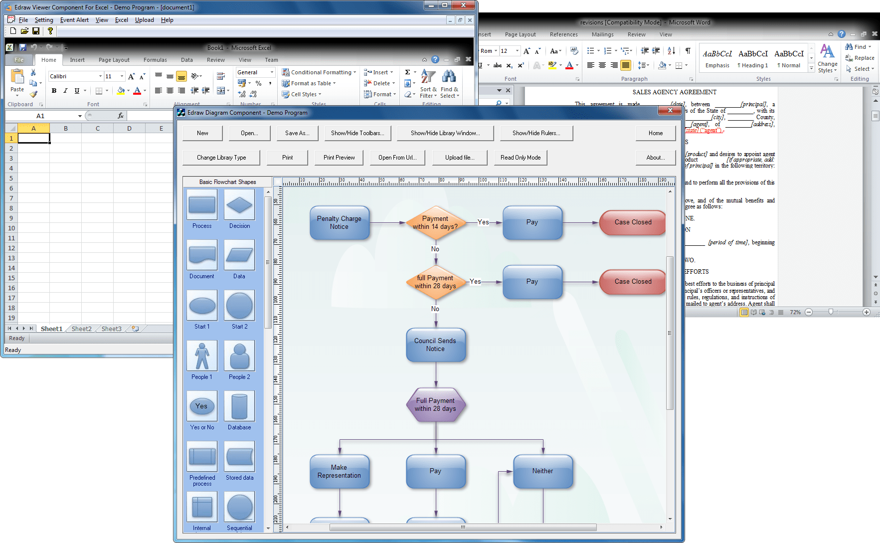 Screenshot of Edraw Office Viewer Component