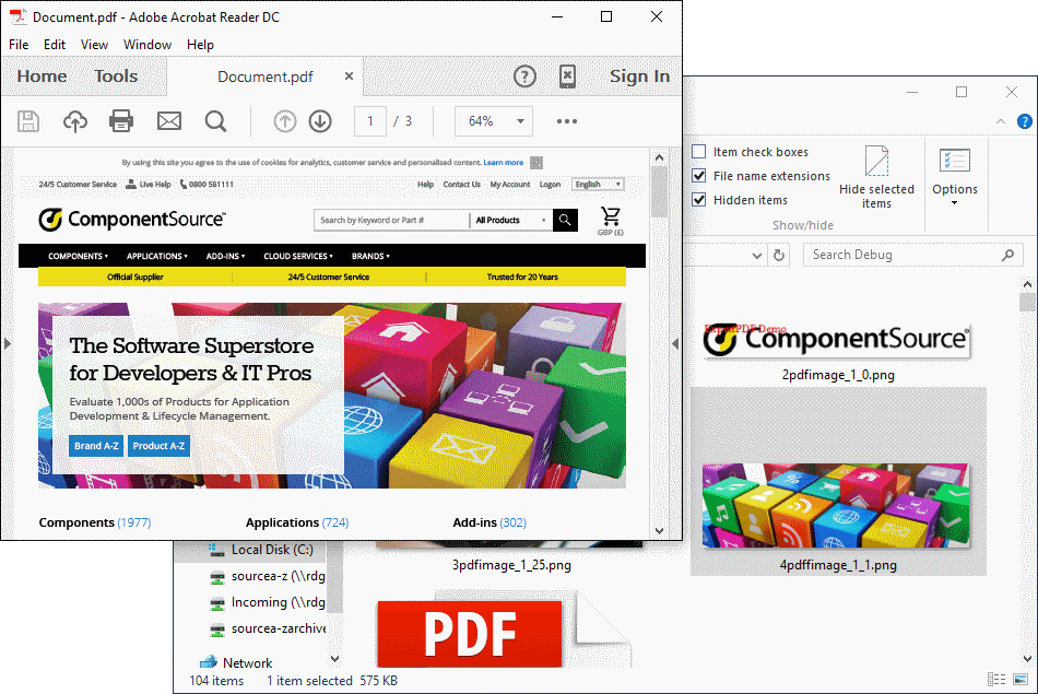 Screenshot of ExpertPDF Pdf Images Extractor