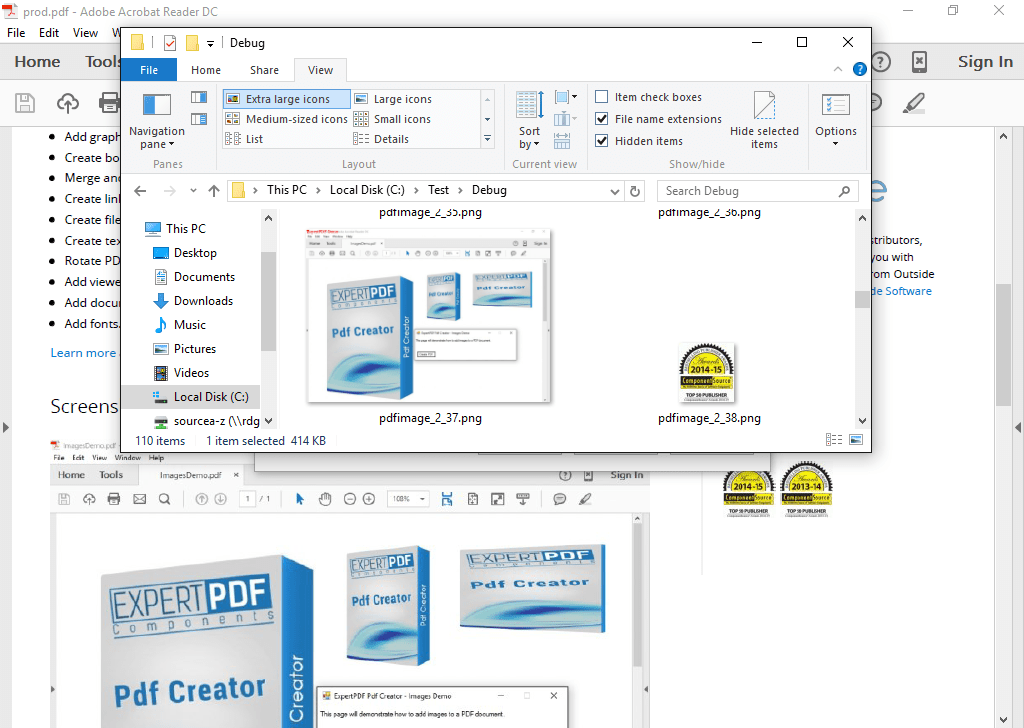 Extract ImagesExtract images from PDF streams or PDF files