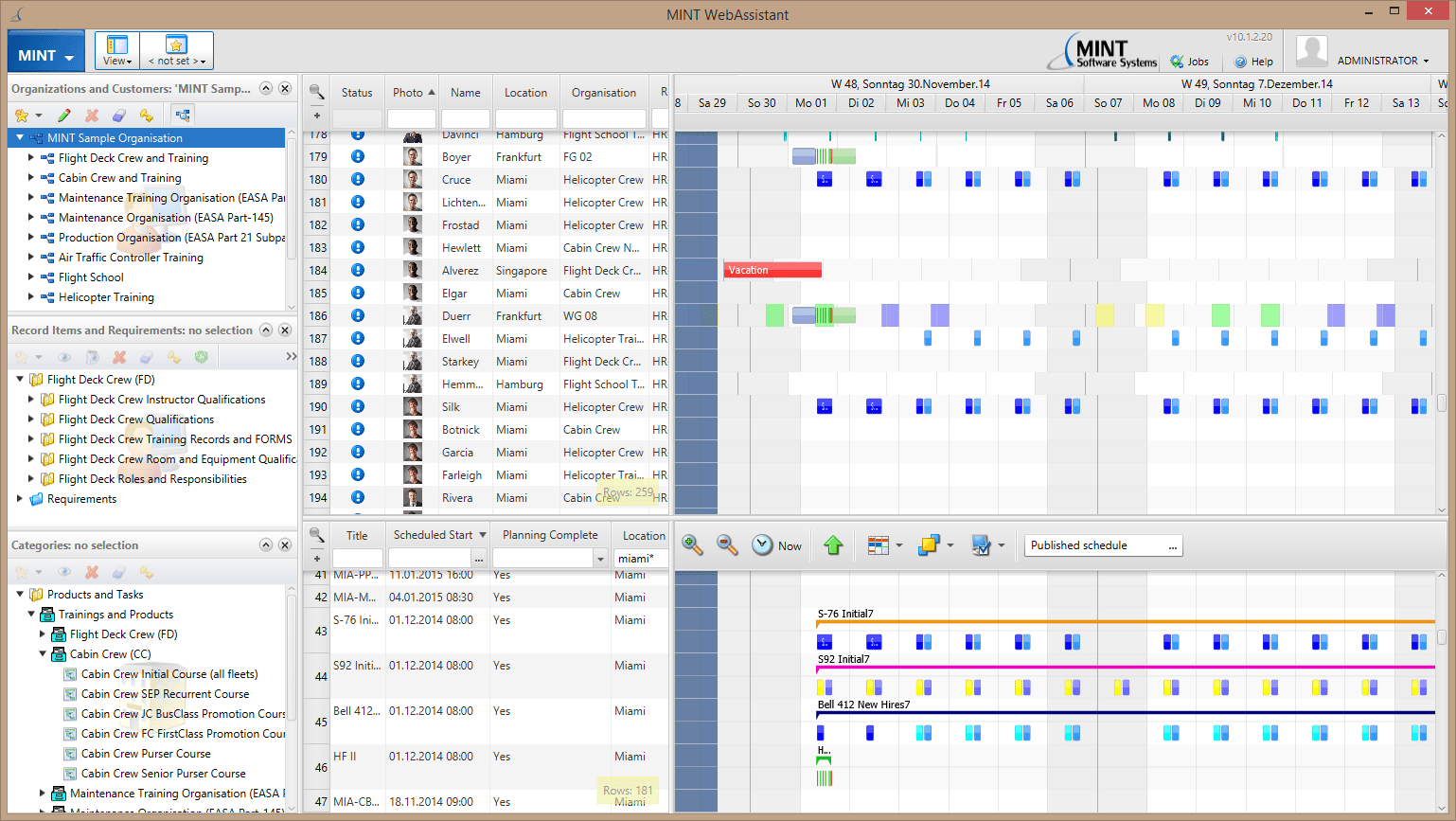Screenshot of FlexGanttFX