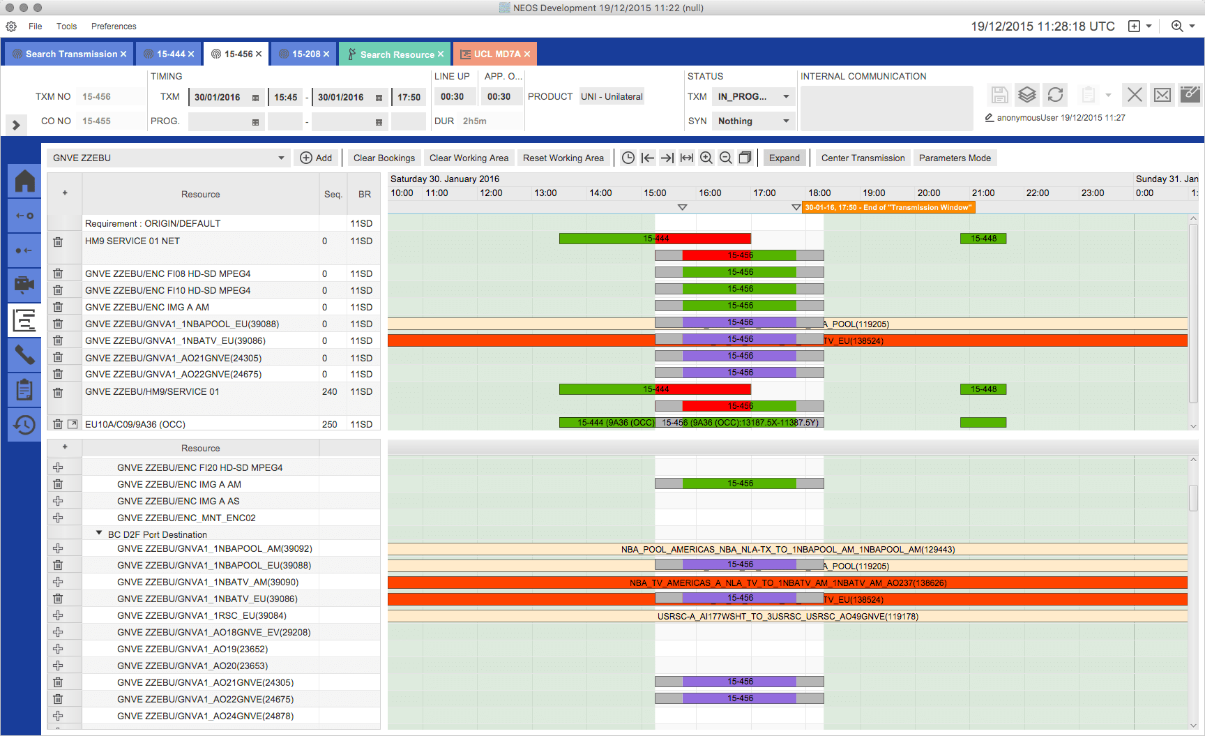 Screenshot of FlexGanttFX