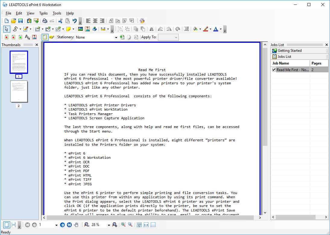 LEADTOOLS ePrint Terminal Server