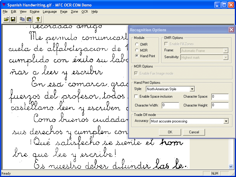 Multilingual ICR supportIntelligent Character Recognition in almost 100 languages (15 with dictionary support).