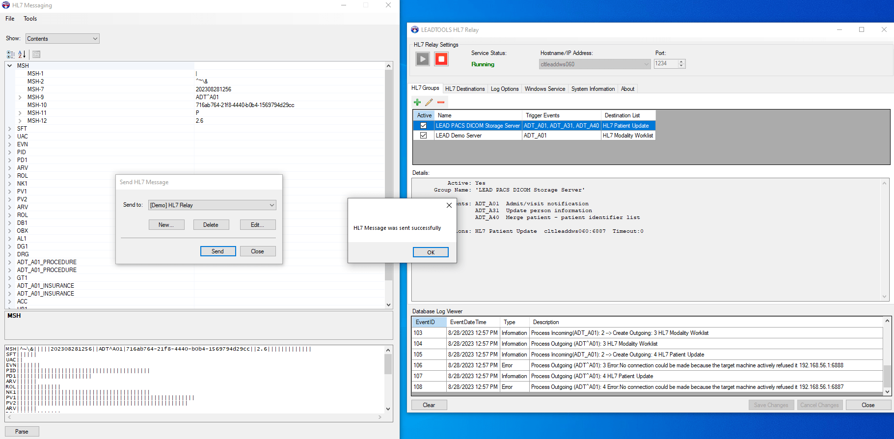 HL7 MessagingTake advantage of the LEADTOOLS HL7 Relay and HL7 Messaging namespace to create, send, receive, and parse HL7 messages.