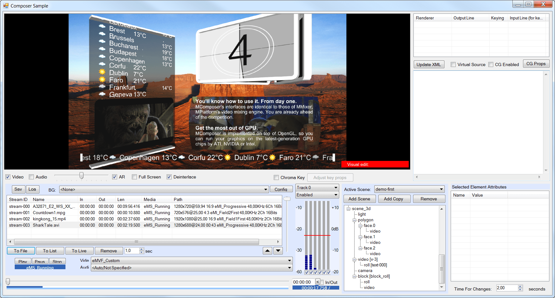 ComposerProfessional on-air graphics for newsrooms, sports, digital signage and everything in between. MComposer provides enough freedom to fulfill the most exo