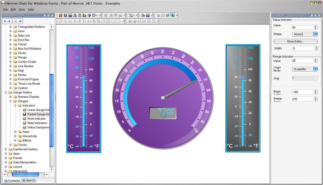 Advanced Gauges for .NET application development.