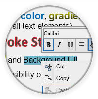 Character formatting.