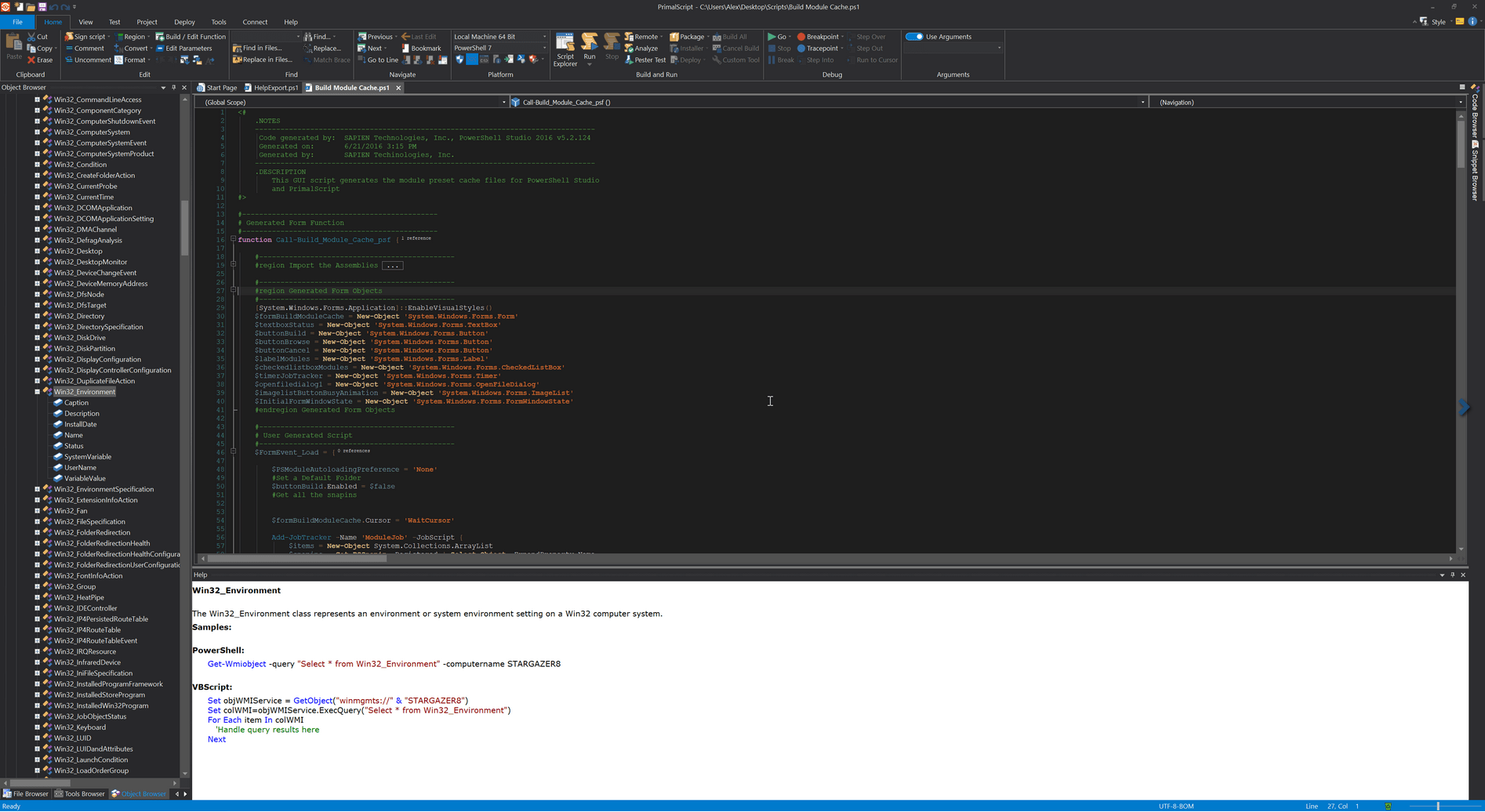 Instant sample code for WMI classes