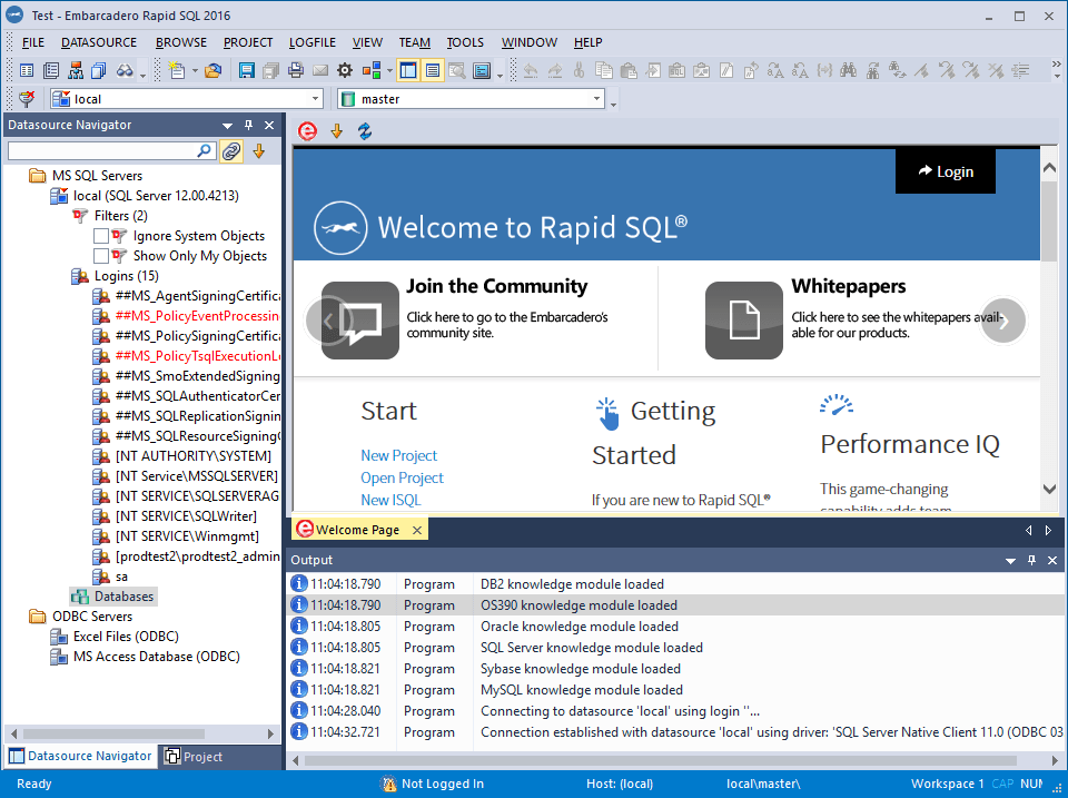 Screenshot of Rapid SQL All-Platforms