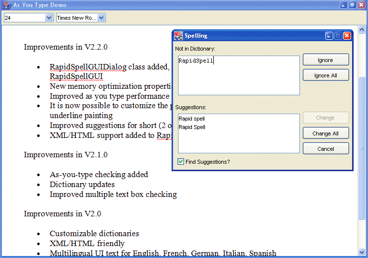 RapidSpell Java Dictionaries