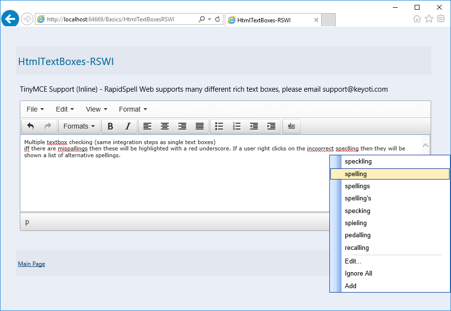 RapidSpell Web ASP.NET Dictionaries