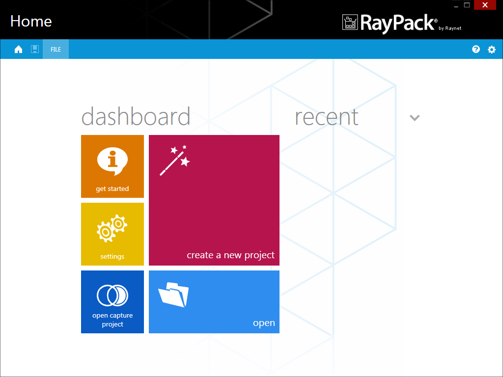 Screenshot of RayPack Enterprise