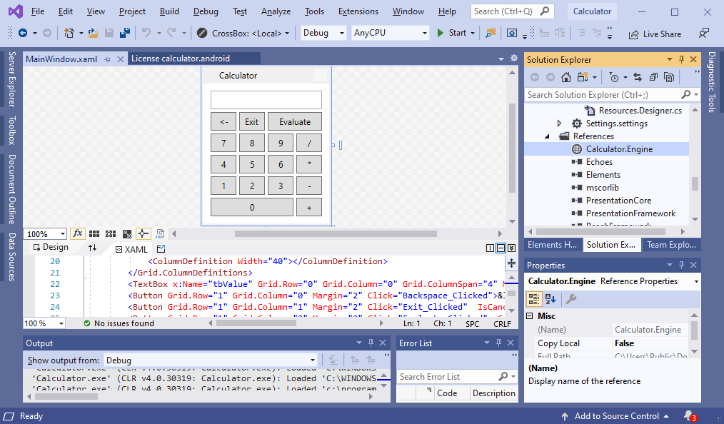 Screenshot of RemObjects C#