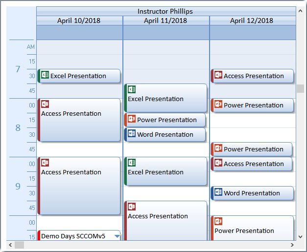 Calendar Multi-Column View