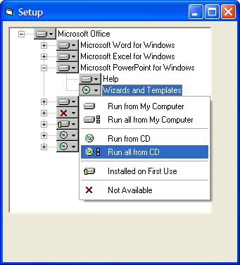 Setup-like TreeViewsCreate highly customizable TreeViews using ListItem SmartItems. ListItemDefault can have an Image assigned to it. By setting the Indent, thi