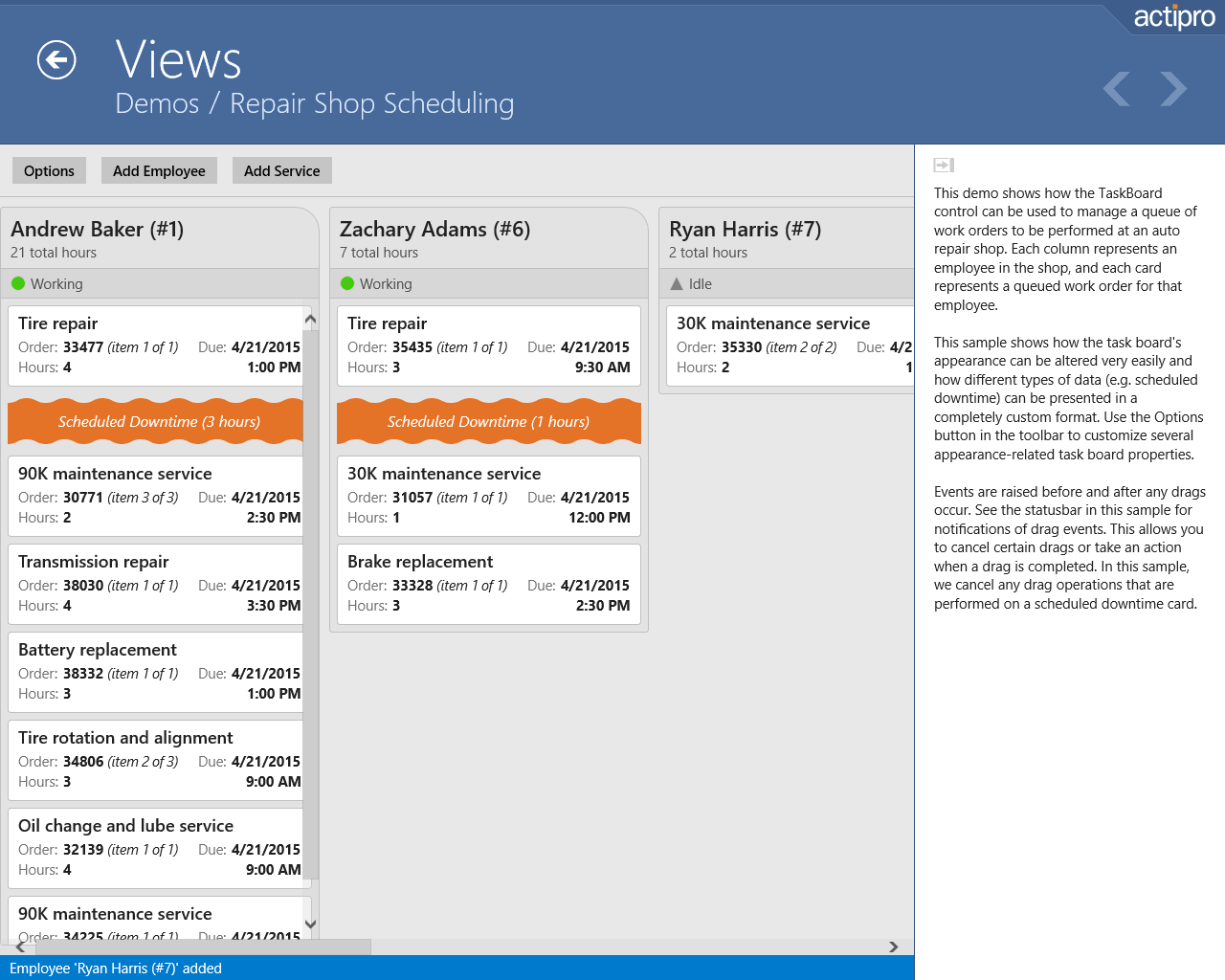 Screenshot of Actipro Views for UWP