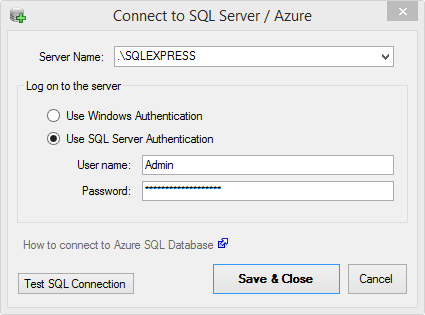 Connect to SQL Server