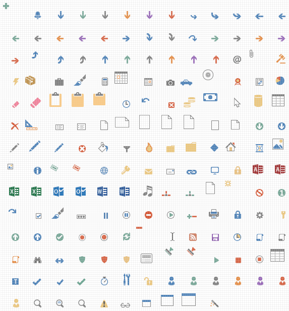 Screenshot of Actipro Icons Metro Elements