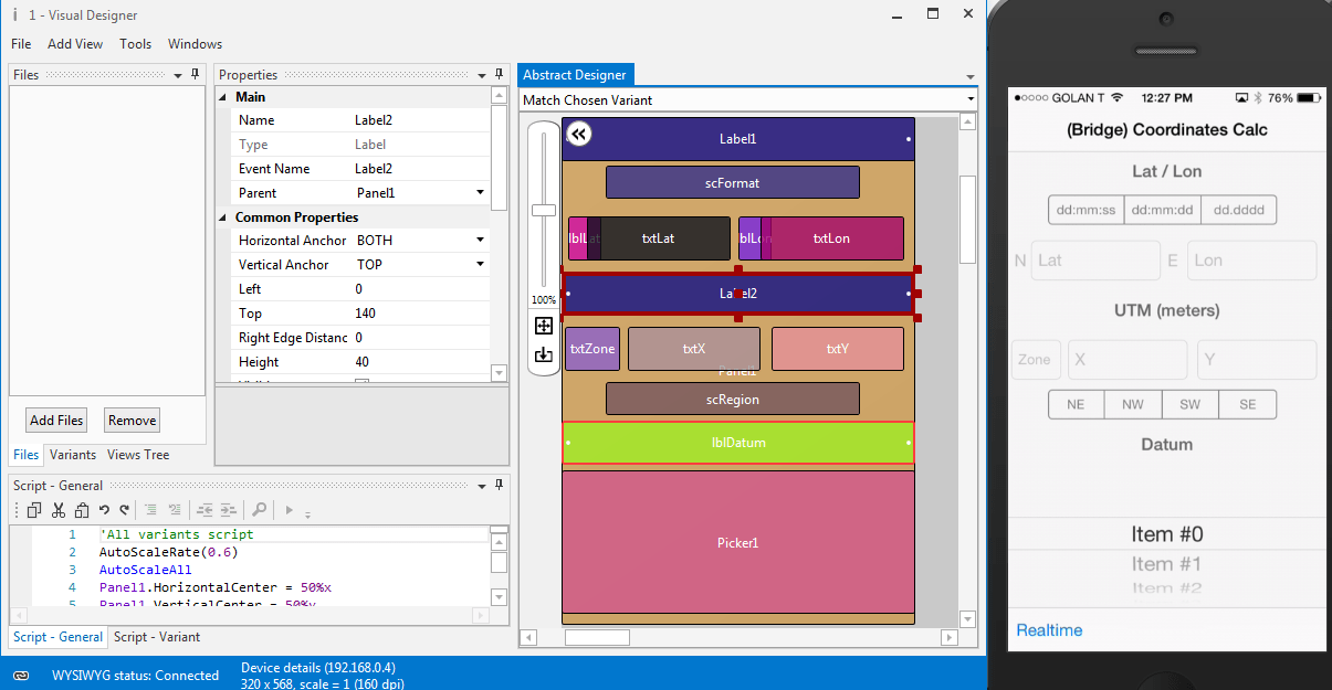 Screenshot of B4i (iOS)