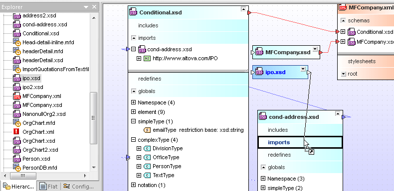 XML Schema ManagementSchemaAgent is a graphical schema administration tool that allows you to view a collection of schemas as a pool of resources.