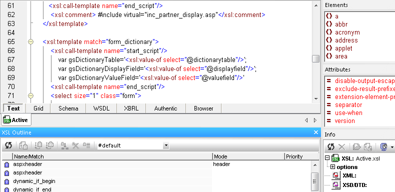XSLT, XQuery, XPath, XInclude, and CSS ToolsAltova XMLSpy provides a comprehensive set of tools for working with XSLT, XPath, XQuery, XInclude, and CSS in a sim