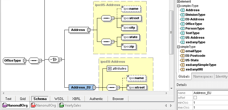Screenshot of Altova XMLSpy Professional XML Editor