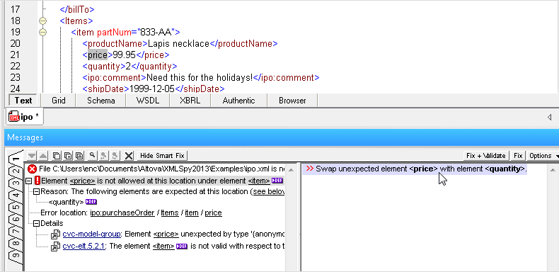 XML Editing ToolsAltova XMLSpy includes XML editing tools that simplify the creation and editing of XML documents.