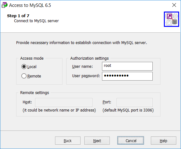 MySQL Connection SettingsEstablish connections to MySQL over SSH.