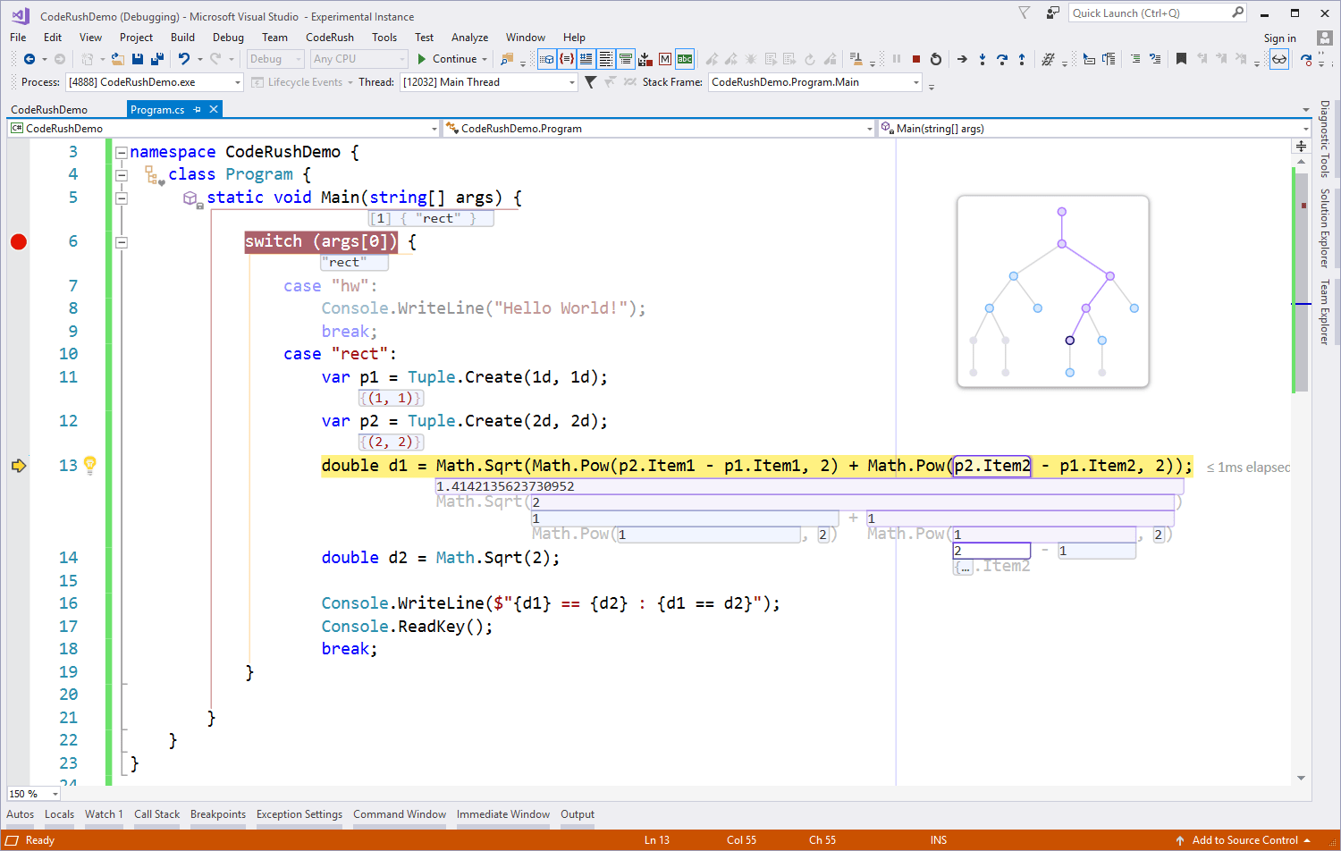 Screenshot of CodeRush