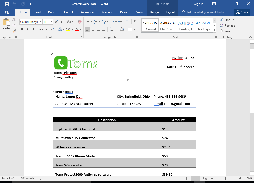 Screenshot of Xceed Words for .NET