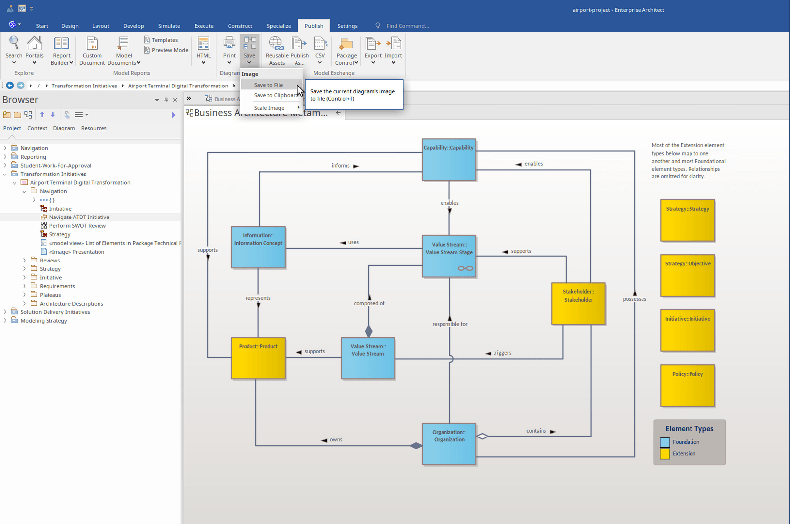 Screenshot of Enterprise Architect Corporate Edition