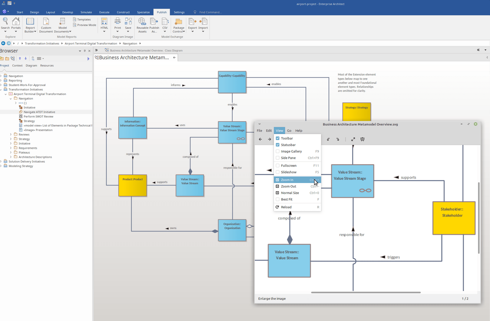 Screenshot of Enterprise Architect Professional Edition