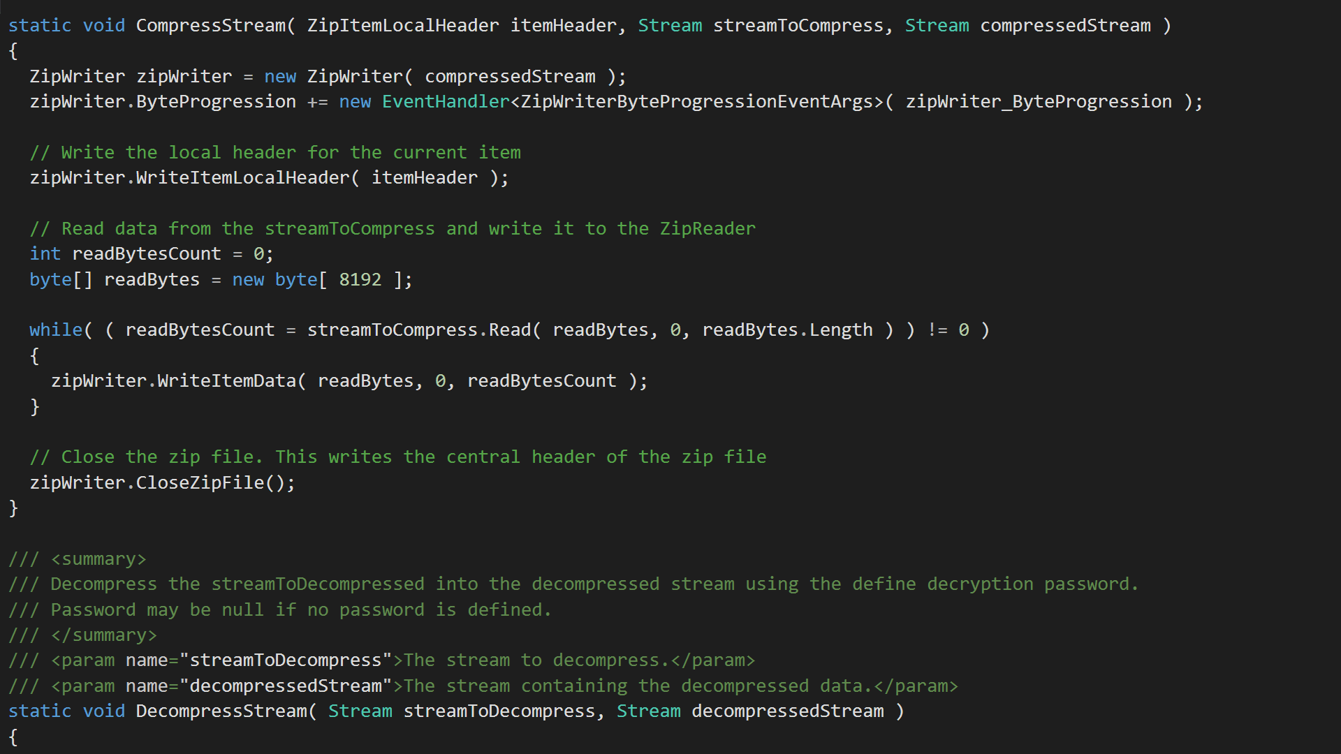 Xceed Real-Time Zip for Xamarin