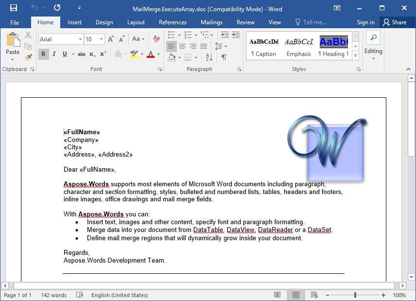 Aspose.Words for Android via Xamarin
