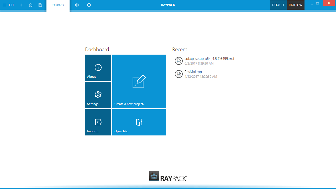 RayPack Dashboard