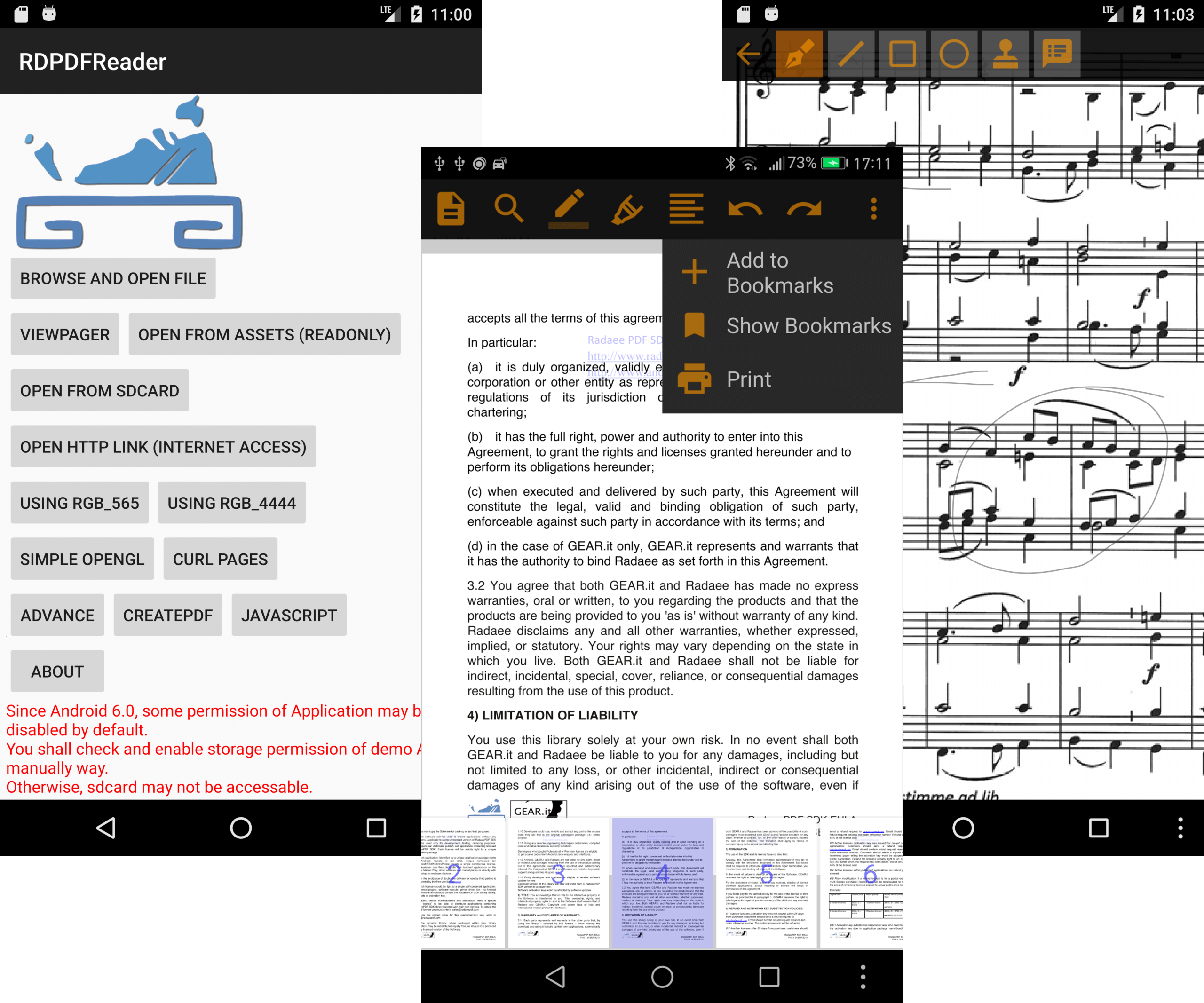 Screenshot of RadaeePDF Classic SDK for Android