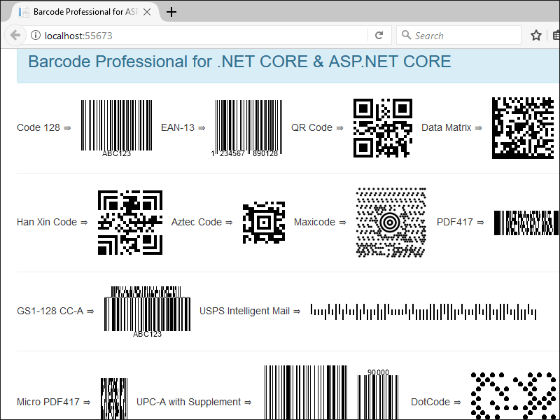 Screenshot of Neodynamic Barcode Professional for .NET Standard - Basic Edition