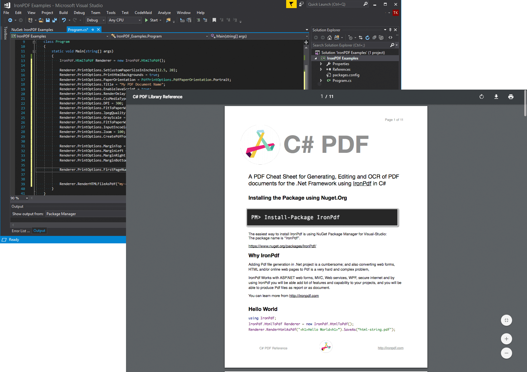 IronPDF for.NET