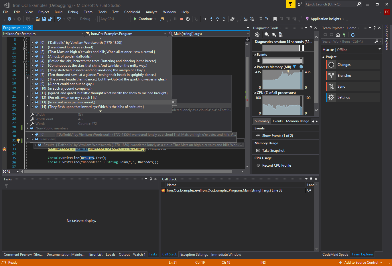 Plain Text and Barcode Data is accompanied by a full object model to split content into its constituent parts.