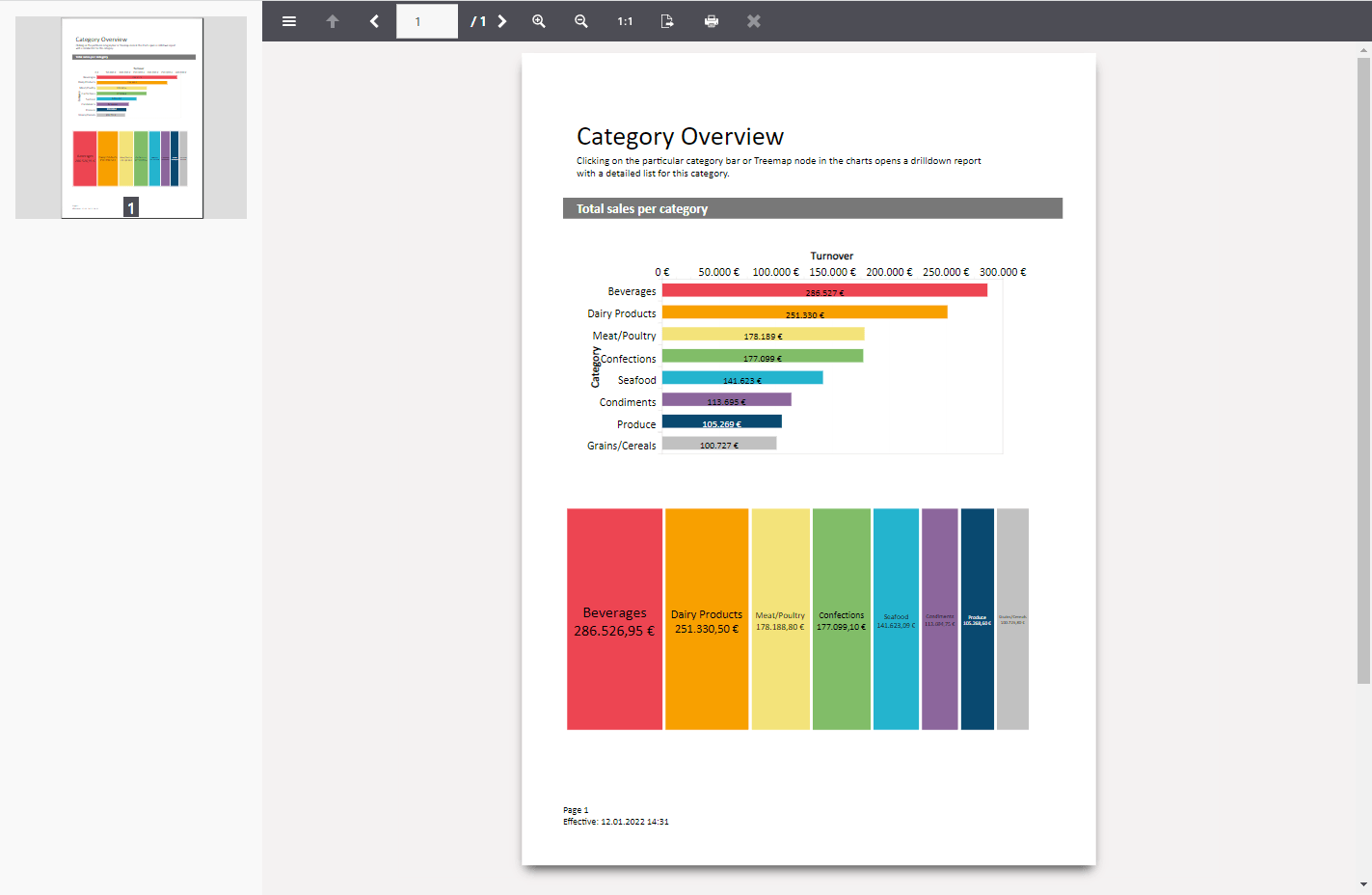 Viewer (Preview)The preview offers a host of interactive features, making reports even more comprehensive, and offering your users richer and more intuitive fun
