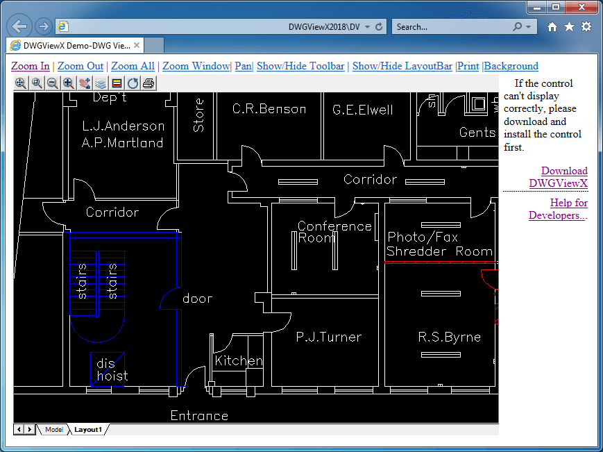 Screenshot of DWGViewX