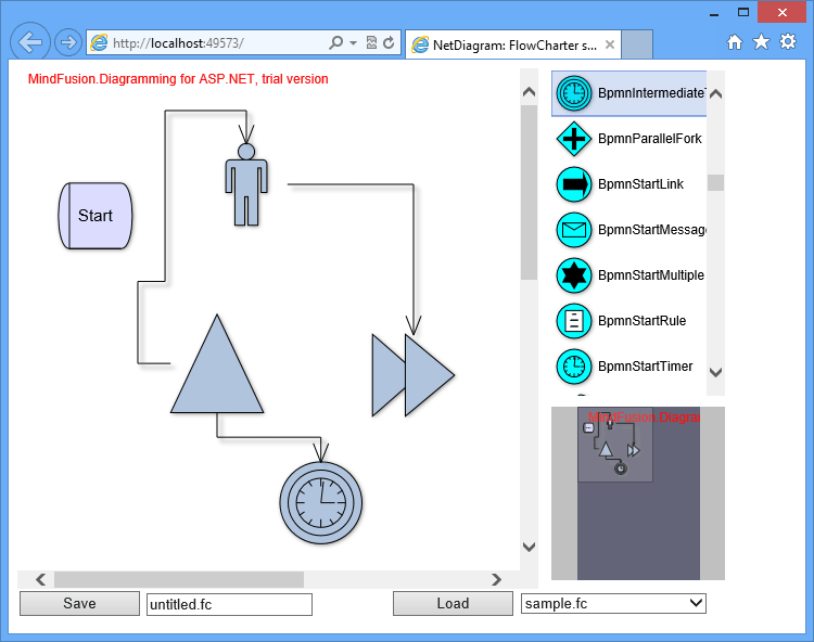 Screenshot of MindFusion.Diagramming Pack