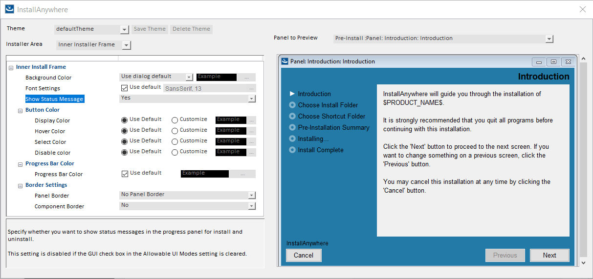 Screenshot of InstallAnywhere