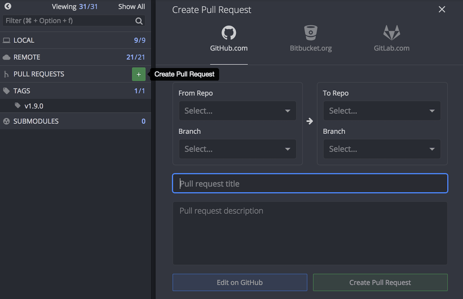 GitKraken Pull Requests