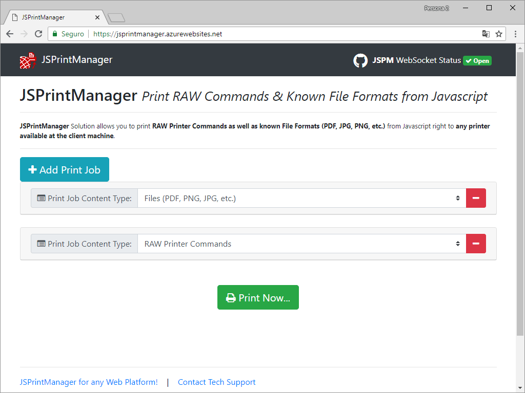 Neodynamic JSPrintManager for Any Web Platform