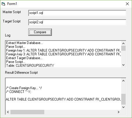 Database Comparer ActiveX for ASP, VBScript, JavaScript