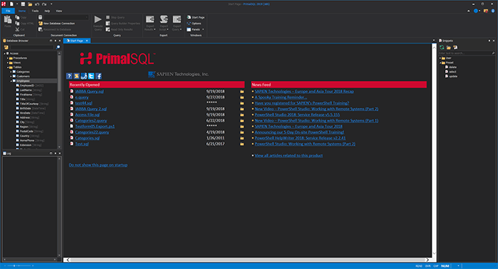 Screenshot of PrimalSQL