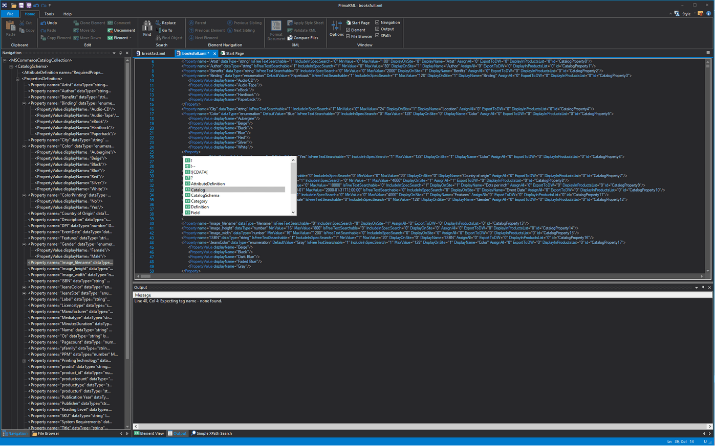 PrimalSense for XML